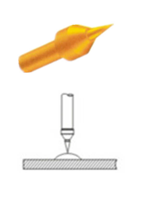 探針頭型、測試探針探針頭、探針頭部形狀、頂針頭