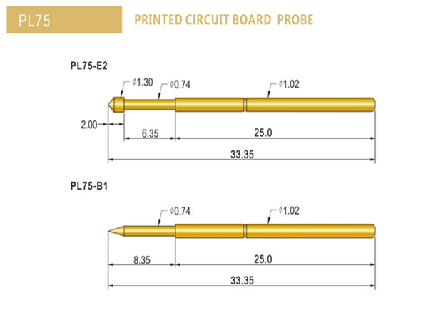 PL75測試探針規(guī)格型號、PL75探針選型